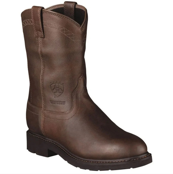 ARIAT MEN'S SIERRA H2O WATERPROOF WORK BOOTS STEEL TOE Sz 12D - Picture 1 of 14